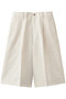 【セットアップ対応】リネン混タックハーフパンツ デザインワークス/DESIGNWORKS オフホワイト