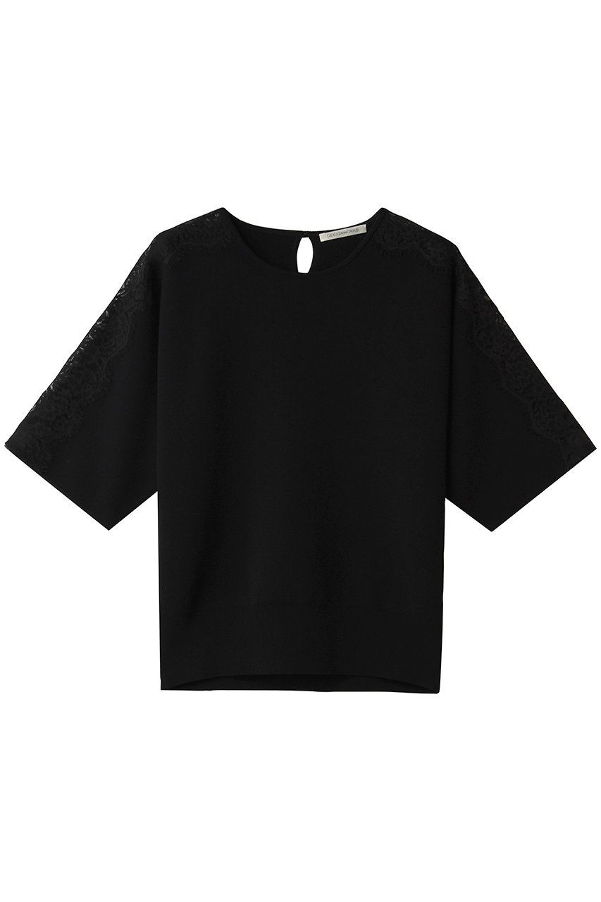 デザインワークス/DESIGNWORKSの【セットアップ対応】16ゲージ総針レースプルオーバー(ブラック/35521140012)