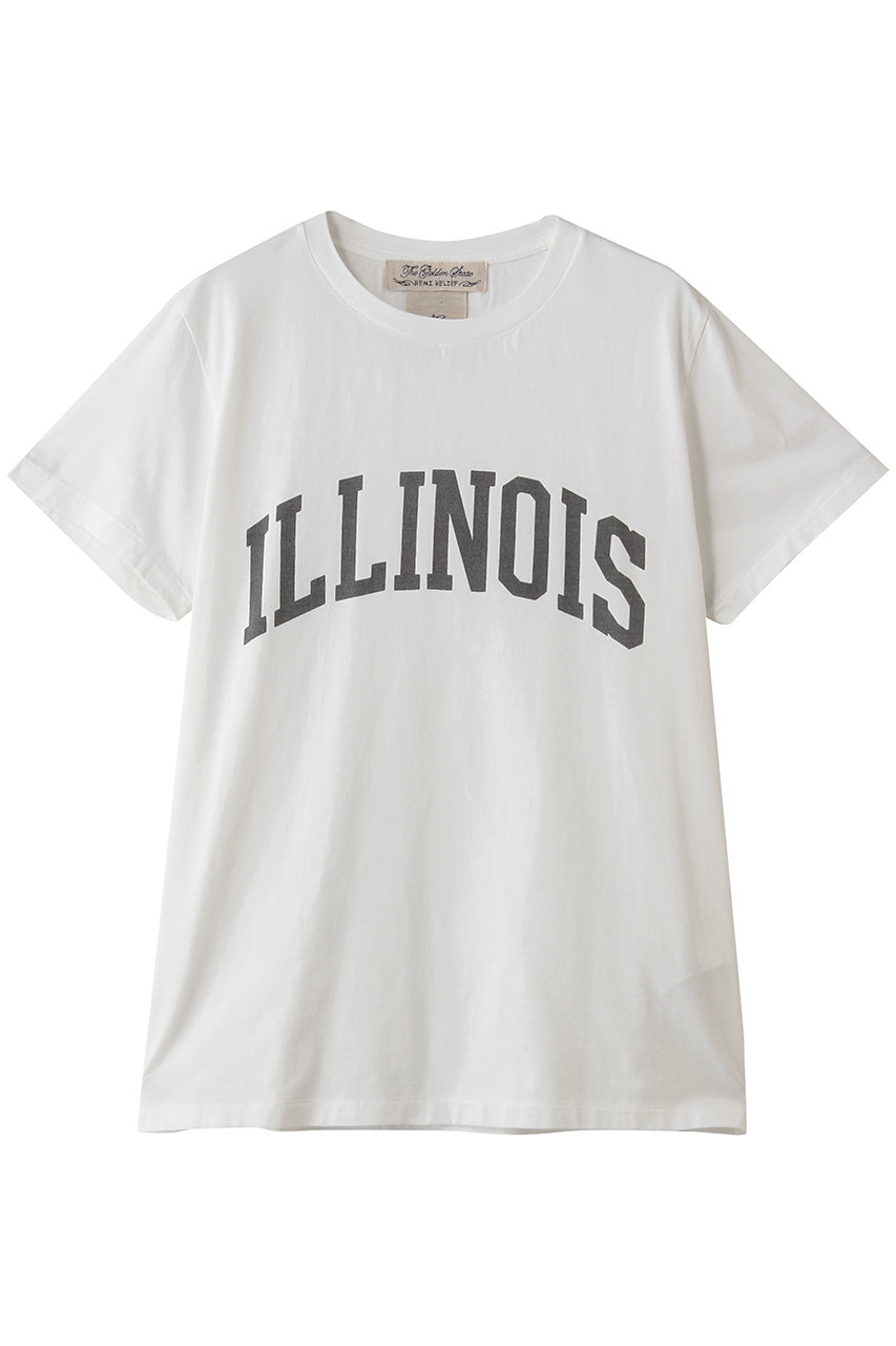 デザインワークス/DESIGNWORKSの【REMI RELIEF】別注ロゴTシャツ LW加工 (ILLINOIS)(オフホワイト/35523020001)
