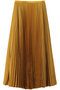 サテンプリーツスカート デザインワークス/DESIGNWORKS イエロー