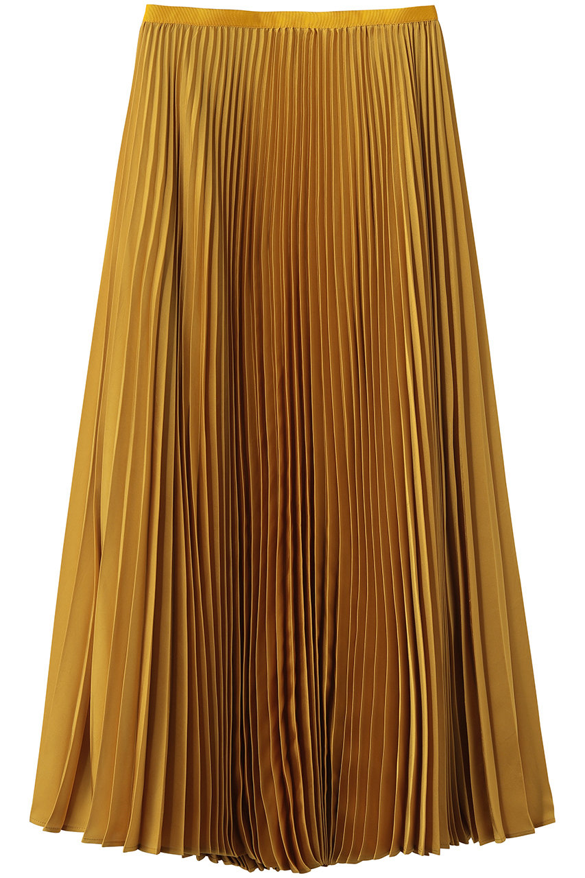 デザインワークス/DESIGNWORKSのサテンプリーツスカート(イエロー/35521170011)