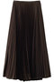 サテンプリーツスカート デザインワークス/DESIGNWORKS ブラウン