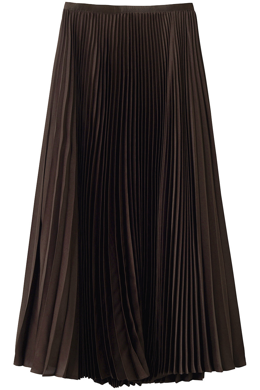 デザインワークス/DESIGNWORKSのサテンプリーツスカート(ブラウン/35521170011)