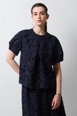 【セットアップ対応】ロゼフラワー刺しゅうブラウス デザインワークス/DESIGNWORKS