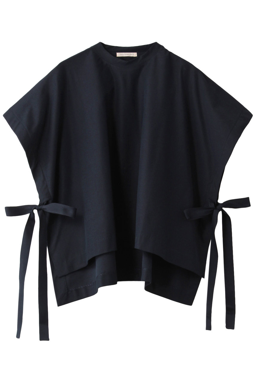 DESIGNWORKS デザインワークス 袖リボンプルオーバー ネイビー