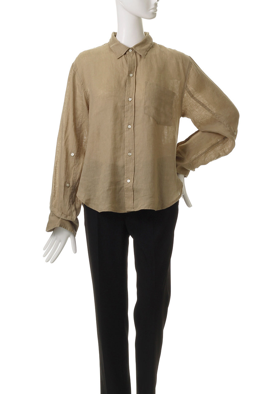シチズンズオブヒューマニティー 長袖シャツ KAYLA shrunken レディース SIZE S Citizens of humanity Kayla Shrunken Linen Shirt in Chocolate – Citizens of Humanity