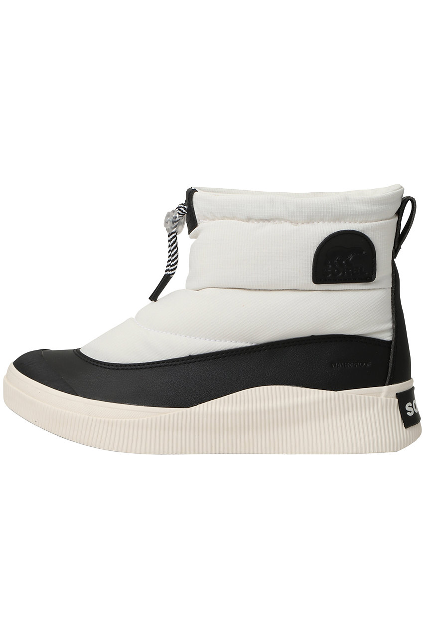 SOREL アウトアンドアバウト4 パフィーウォータープルーフ (Sea Salt Black, 8(約25cm)) ソレル ELLE SHOP