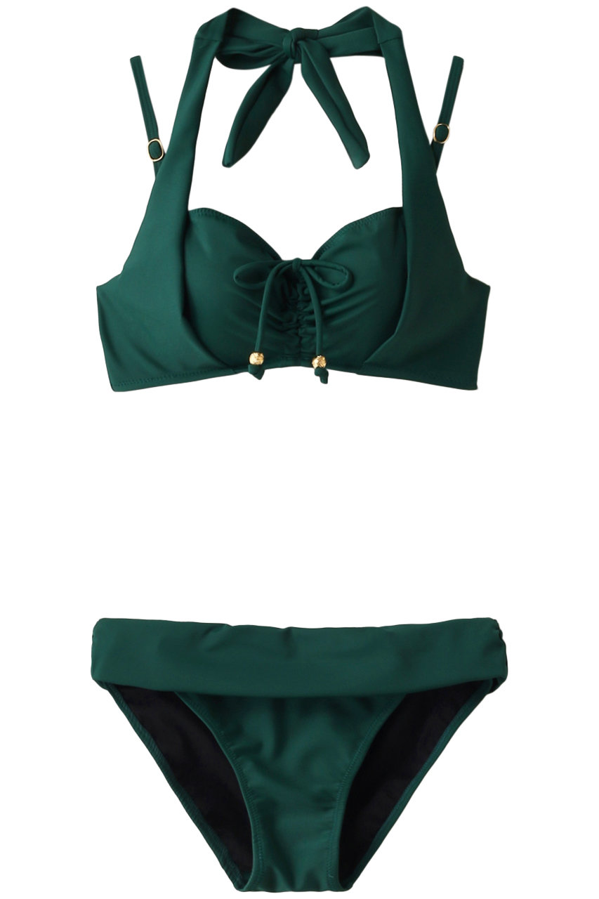 ＜ELLE SHOP＞ Reir(swim wear) Solidワイヤービキニ (グリーン 55(9C)) レイール(ﾐｽﾞｷﾞ) ELLE SHOP画像