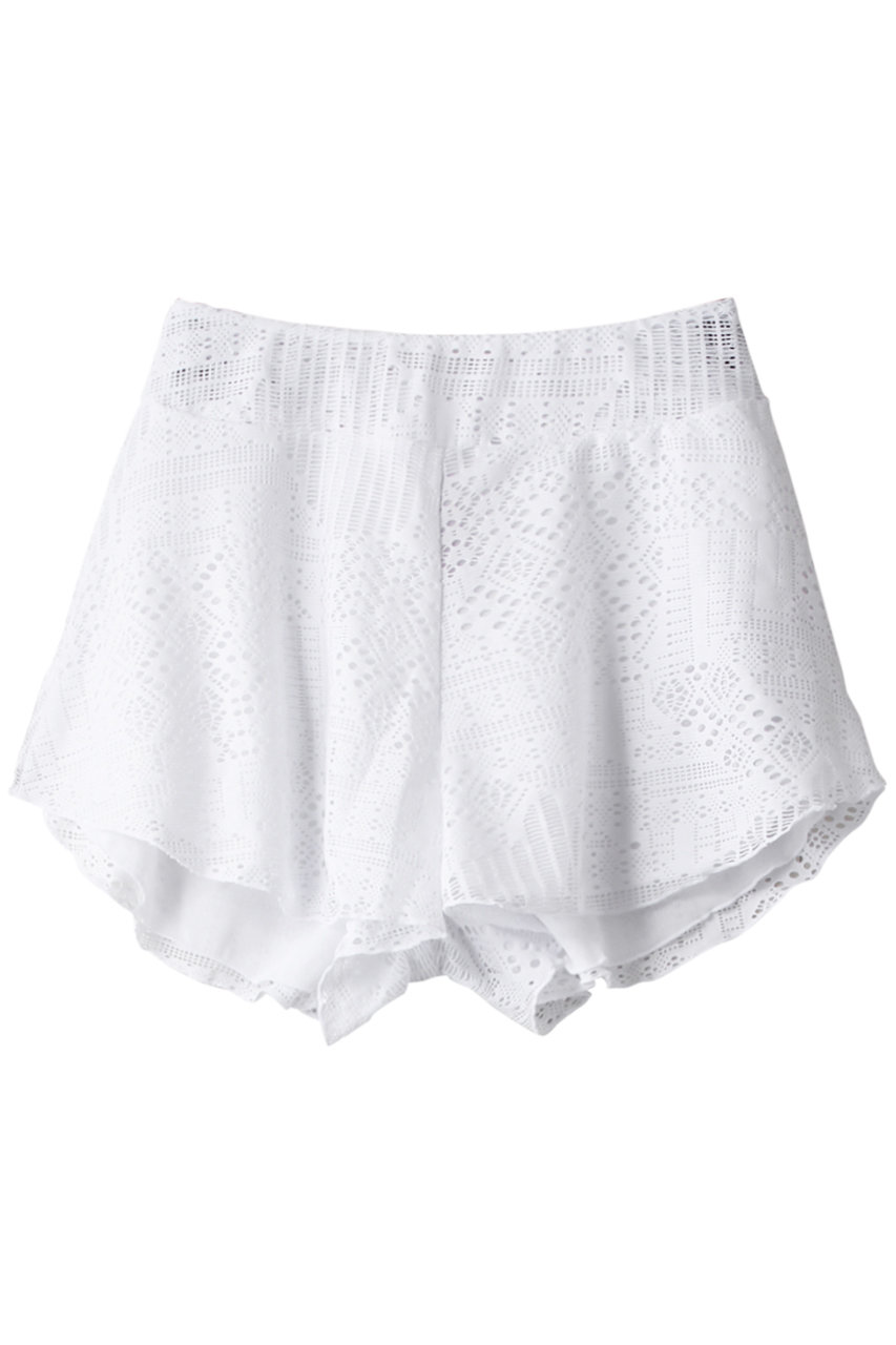 ＜ELLE SHOP＞ Reir(swim wear) Laceショートパンツ (ホワイト 24(M)) レイール(ﾐｽﾞｷﾞ) ELLE SHOP