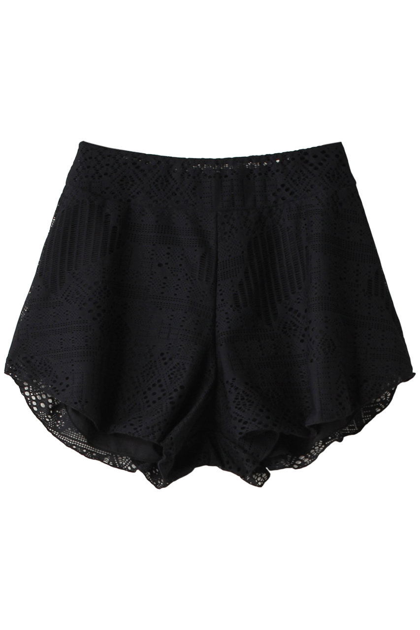 ＜ELLE SHOP＞ Reir(swim wear) Laceショートパンツ (ブラック 24(M)) レイール(ﾐｽﾞｷﾞ) ELLE SHOP