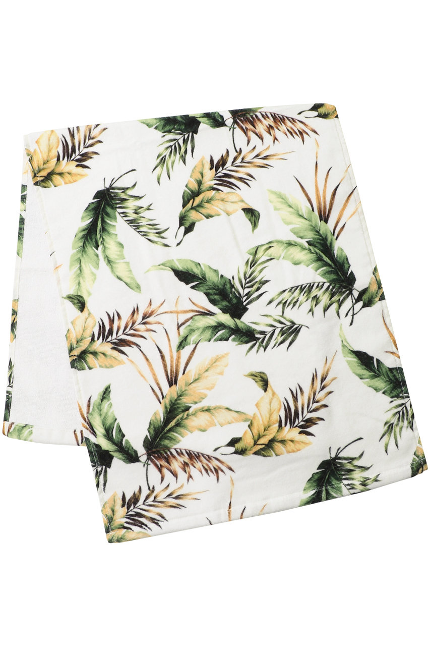 Reir(swim wear) Tropical Leaf フェイスタオル (ホワイト F) レイール(ﾐｽﾞｷﾞ) ELLE SHOPの画像