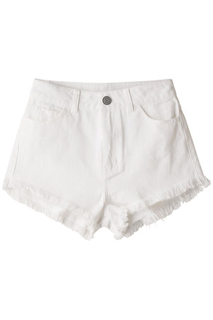 ホワイトデニムショートパンツ