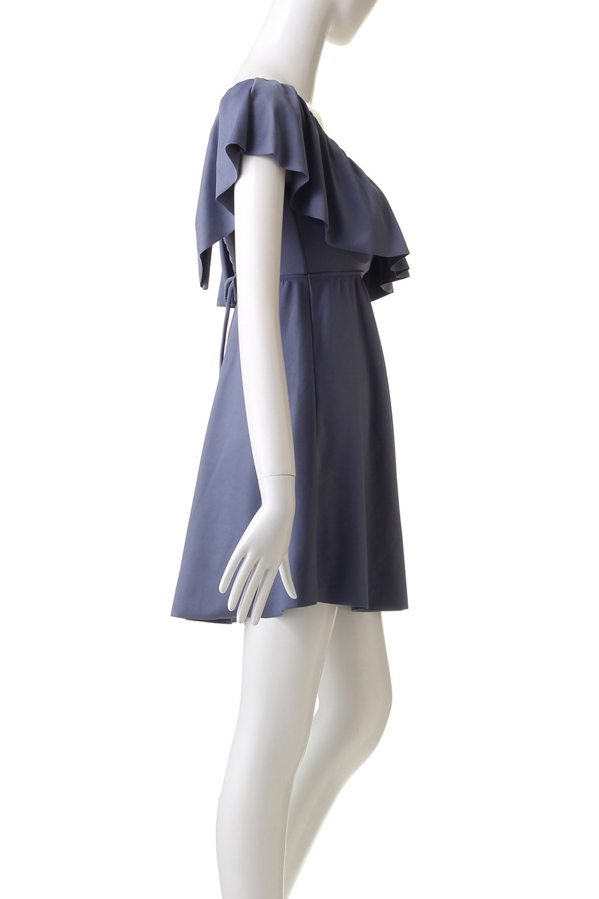 USAコットン180g】ウエストベルト付 Aライン フレアワンピース  