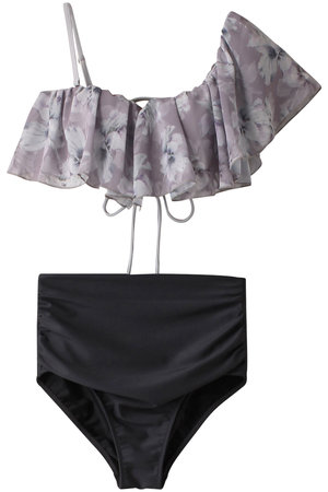 レイール(ﾐｽﾞｷﾞ)/Reir(水着)のOil Flower×無地ワンショル(180400/180401)