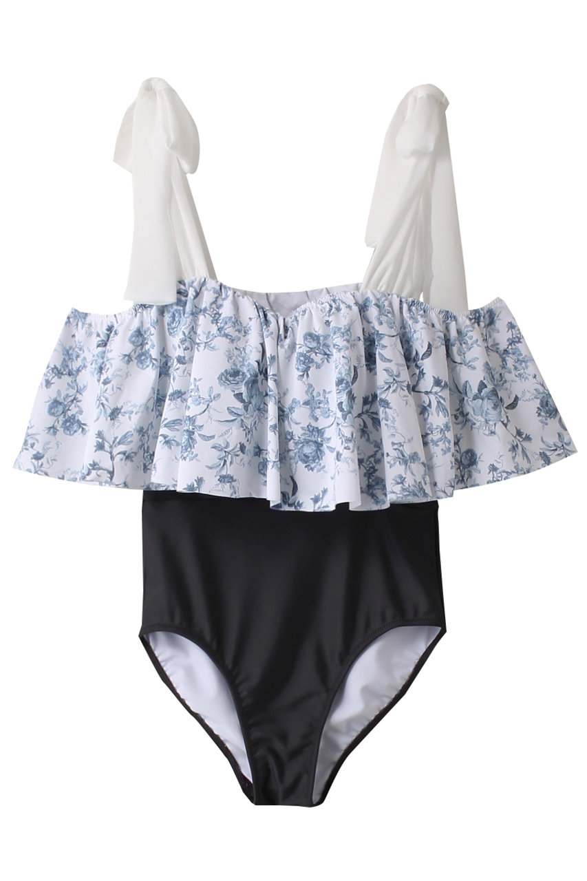Reir(swim wear) Wall Flowerグラマラスオフショル (ブルー, 56(9D-M)) レイール(ミズギ) ELLE SHOP Reir(swim wear) Wall Flowerグラマラスオフショル (ブルー, 56(9D-M)) レイール(ミズギ) ELLE SHOP