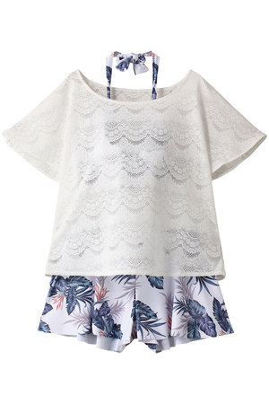 レイール(ﾐｽﾞｷﾞ)/Reir(水着)のストレッチレース×Orchid・Vintage Leaf4点(180100/180102)