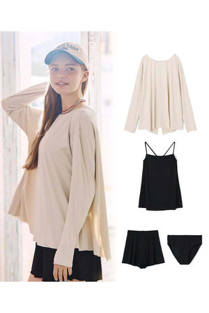 レイール(ﾐｽﾞｷﾞ)/Reir(水着)のSolid×Rib4点セット(110100/110103)