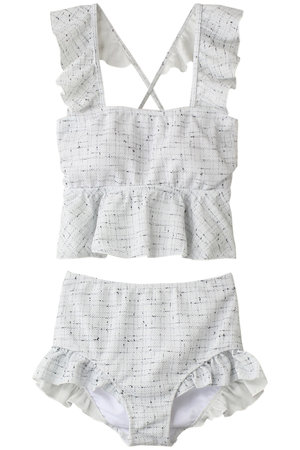 レイール(ﾐｽﾞｷﾞ)/Reir(水着)の【San-ai Resort】3Dチェック フリルビスチェノンワイヤービキニ(180400/180401)