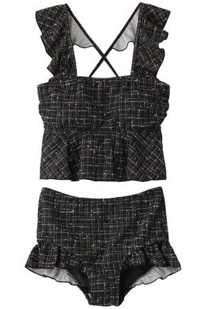 レイール(ﾐｽﾞｷﾞ)/Reir(水着)の【San-ai Resort】3Dチェック フリルビスチェノンワイヤービキニ(180400/180401)