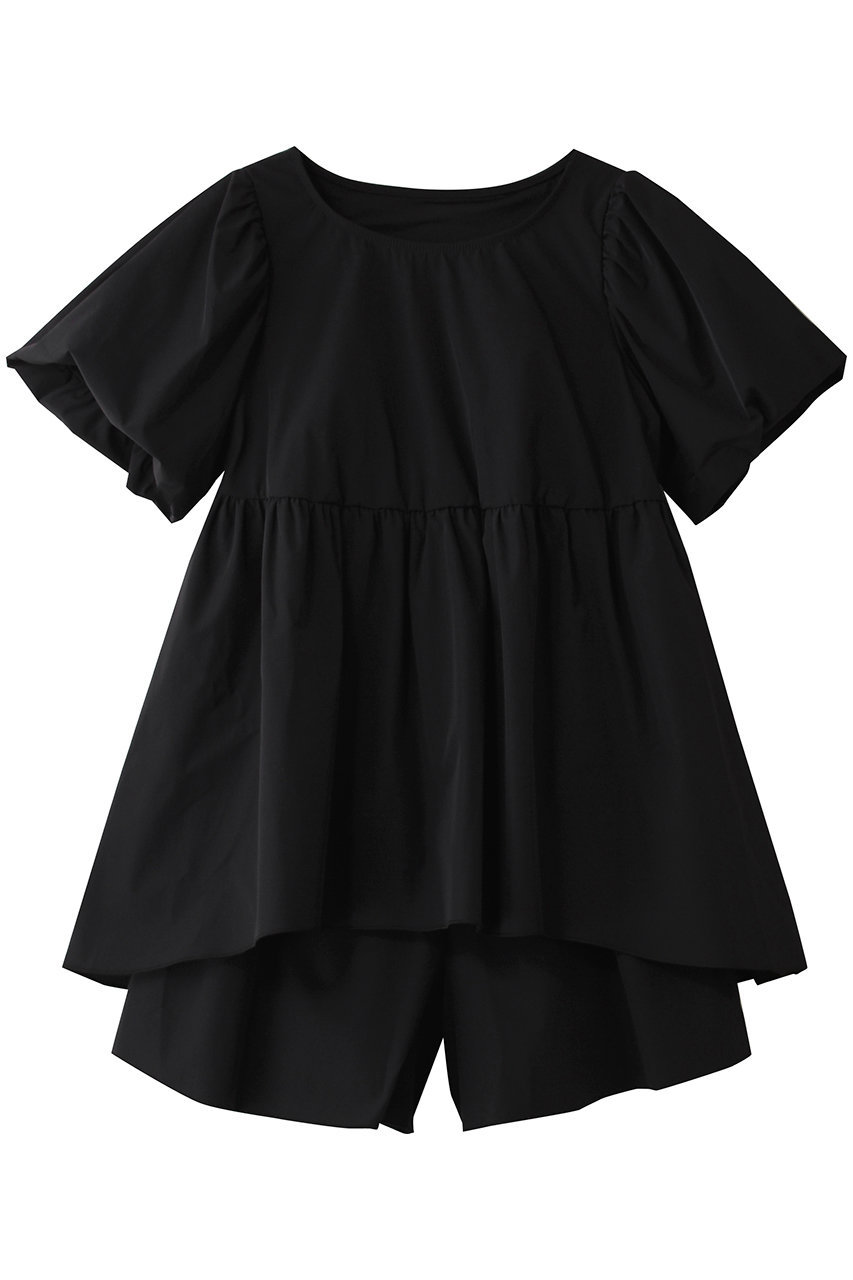Reir(swim wear) 【San-ai Resort】パフスリーブキュロット3点セット【UPF50+】 (ブラック, 09(M)) レイール(ミズギ) ELLE SHOP Reir(swim wear) 【San-ai Resort】パフスリーブキュロット3点セット【UPF50+】 (ブラック, 09(M)) レイール(ミズギ) ELLE SHOP