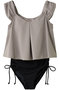 【San-ai Resort】ワンピ見えビキニ レイール(ﾐｽﾞｷﾞ)/Reir(水着) グレー