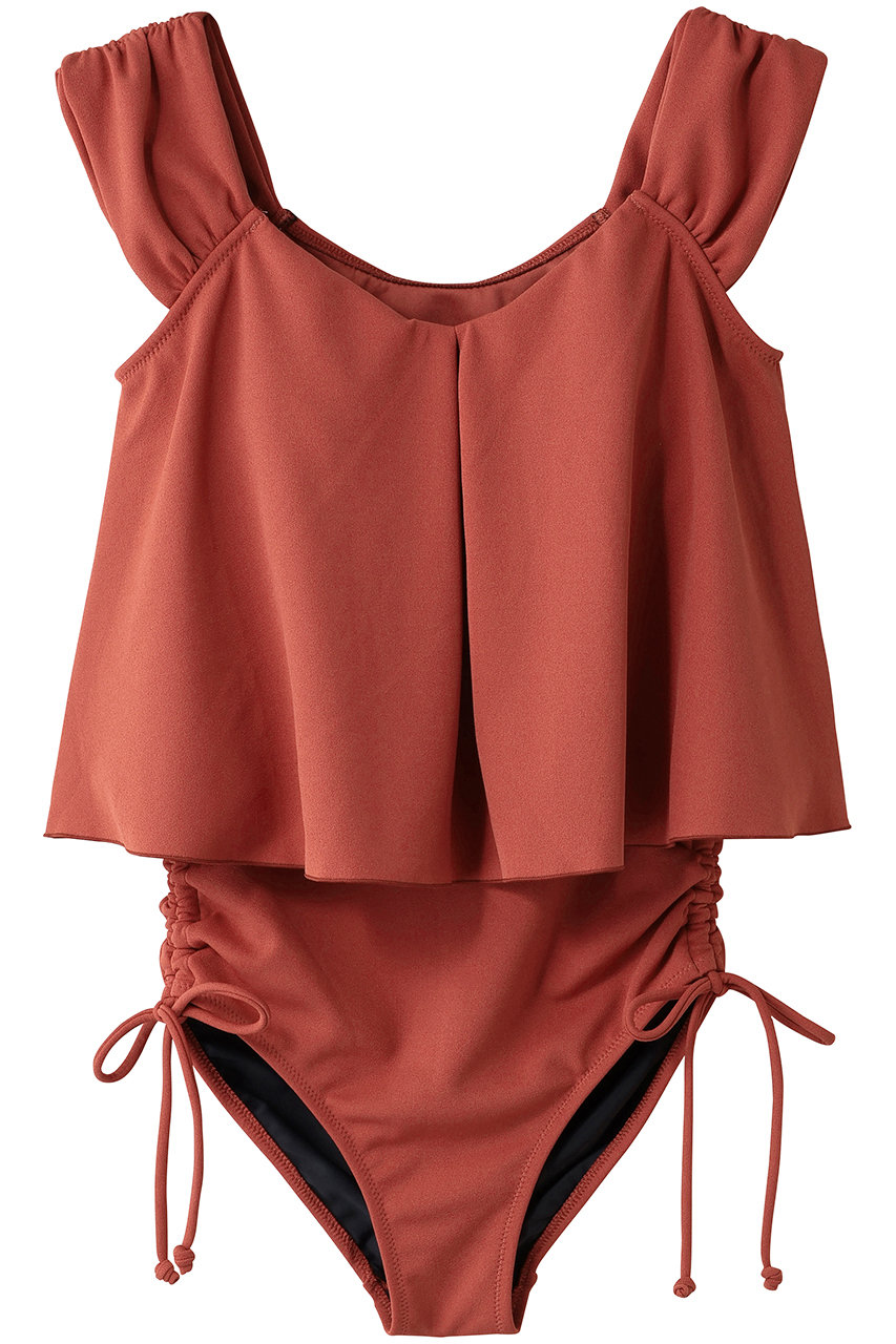Reir(swim wear) 【San-ai Resort】ワンピ見えビキニ (オレンジ, 11(L)) レイール(ミズギ) ELLE SHOP Reir(swim wear) 【San-ai Resort】ワンピ見えビキニ (オレンジ, 11(L)) レイール(ミズギ) ELLE SHOP