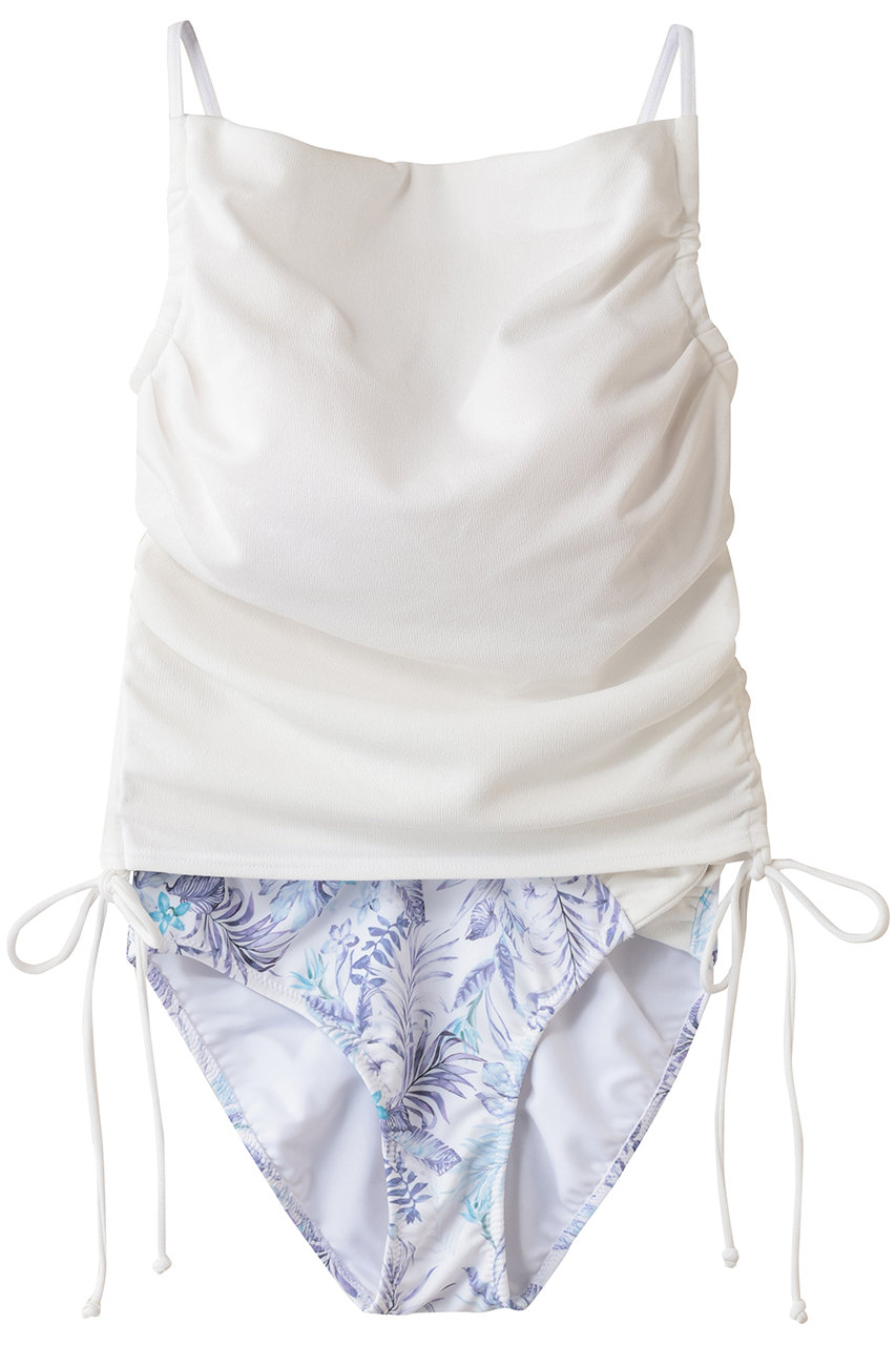 Reir(swim wear) 【San-ai Resort】ワコール定番商品カップ使用 GHIカップ対応 ドレープワイヤーキャミ水着 (ホワイト56(9D-M), 56(9D-M)) レイール(ミズギ) ELLE SHOP Reir(swim wear) 【San-ai Resort】ワコール定番商品カップ使用 GHIカップ対応 ドレープワイヤーキャミ水着 (ホワイト56(9D-M), 56(9D-M)) レイール(ミズギ) ELLE SHOP