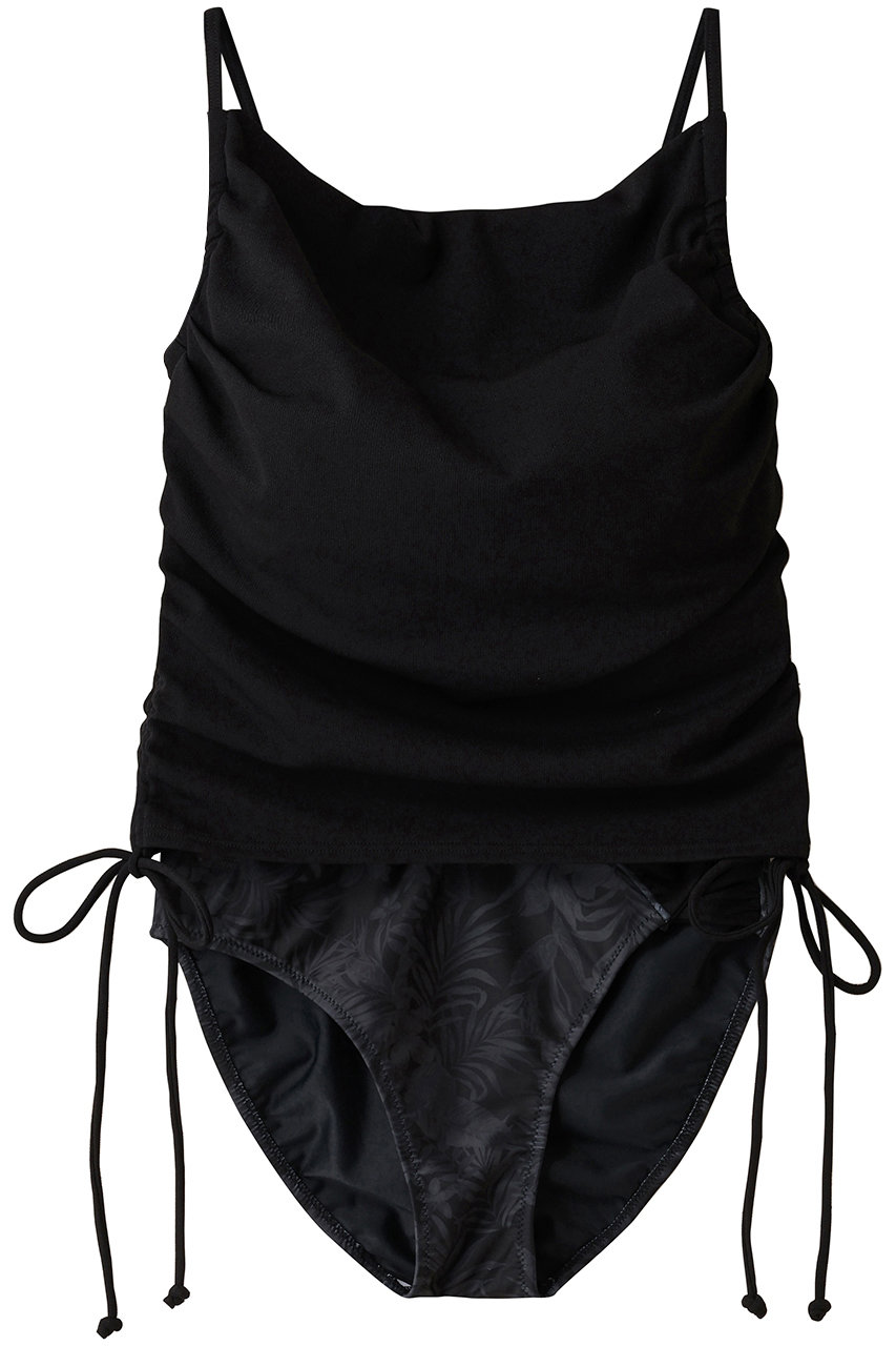 レイール(ﾐｽﾞｷﾞ)/Reir(水着)の【San-ai Resort】ワコール定番商品カップ使用 GHIカップ対応 ドレープワイヤーキャミ水着(ブラックM/55-53-6-1026)