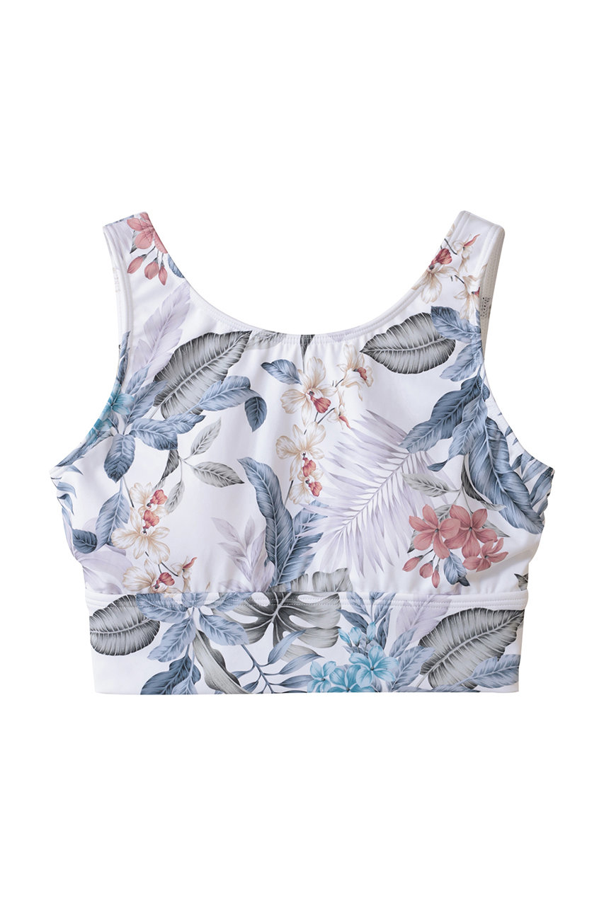 Reir(swim wear) 【水陸両用】プリントブラトップ (ホワイト, 74(M)) レイール(ミズギ) ELLE SHOP Reir(swim wear) 【水陸両用】プリントブラトップ (ホワイト, 74(M)) レイール(ミズギ) ELLE SHOP