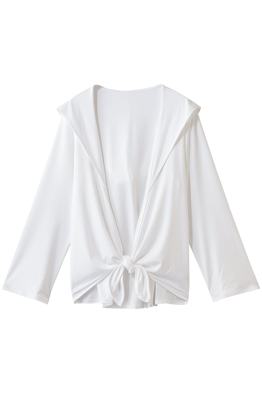 レイール(ﾐｽﾞｷﾞ)/Reir(水着)の【San-ai Resort】フーディ羽織り【UPF50＋】【吸水速乾】(ホワイト/55-53-6-1153)