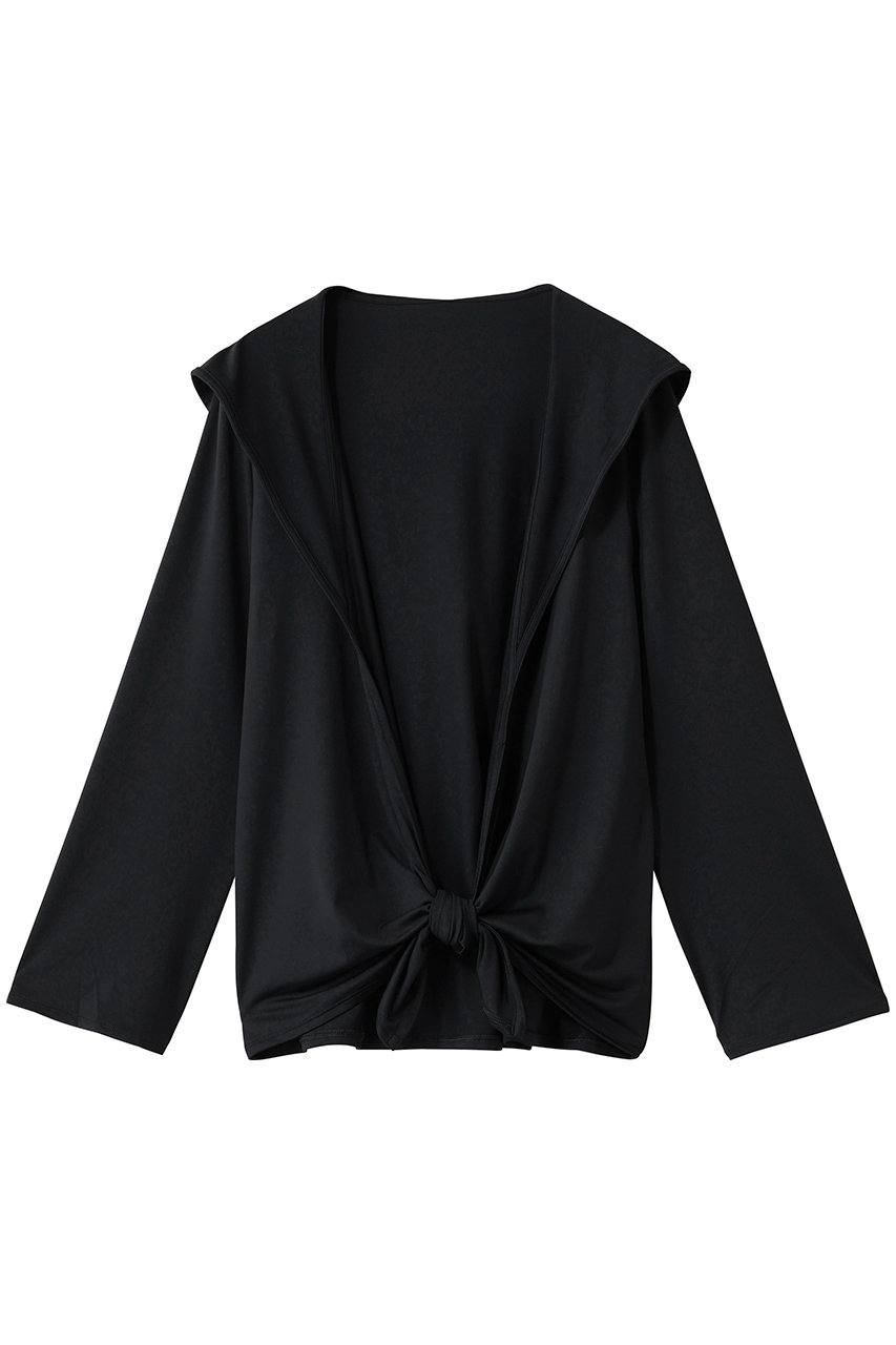 レイール(ﾐｽﾞｷﾞ)/Reir(水着)の【San-ai Resort】フーディ羽織り【UPF50＋】【吸水速乾】(ブラック/55-53-6-1153)