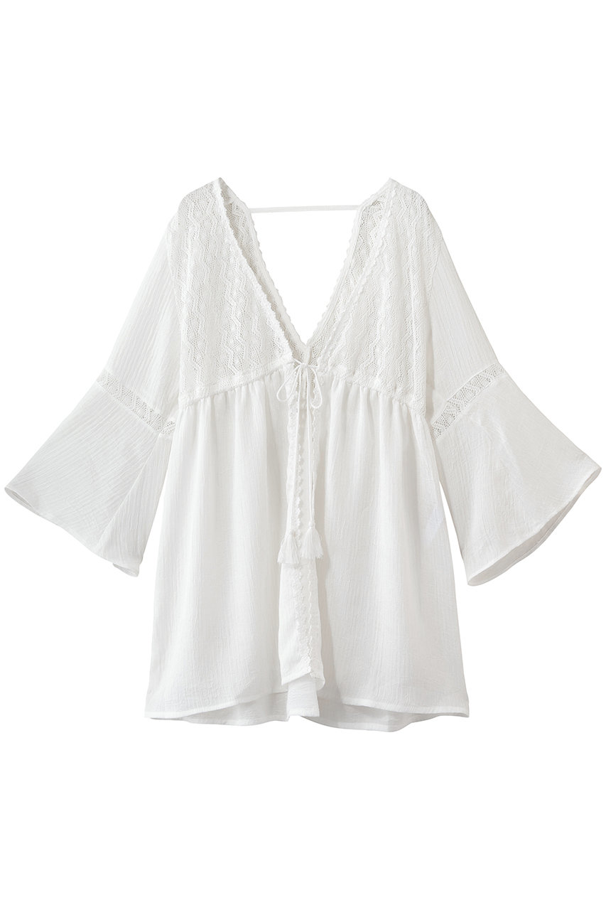 レイール(ﾐｽﾞｷﾞ)/Reir(水着)の【San-ai Resort】レース羽織り(ホワイト/55-53-6-1163)