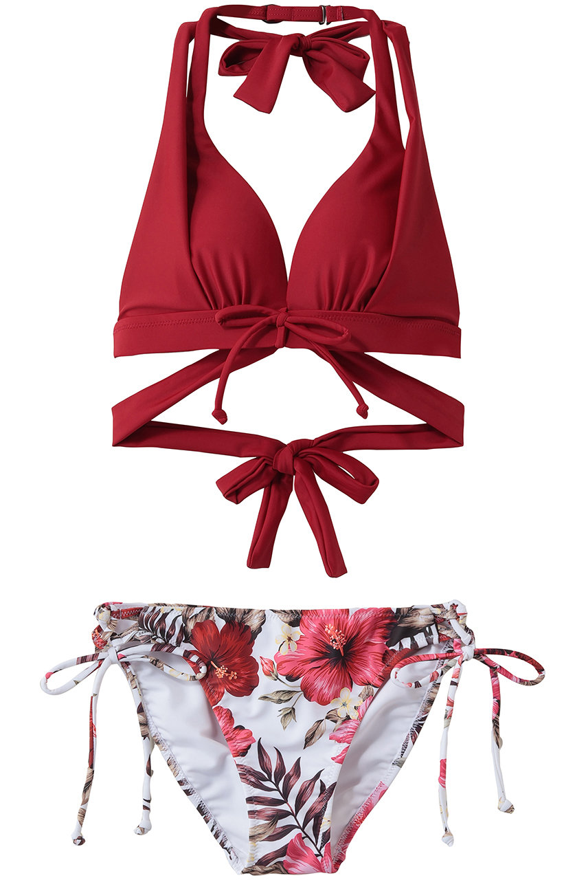 レイール(ﾐｽﾞｷﾞ)/Reir(水着)の【San-ai Resort】【ナチュラルアップブラ】ノンワイヤービキニ(レッド/55-53-6-1689)