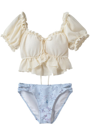 レイール(ﾐｽﾞｷﾞ)/Reir(水着)の【San-ai Resort】【楽盛り水着】パフスリーブワイヤービキニ(180400/180401)