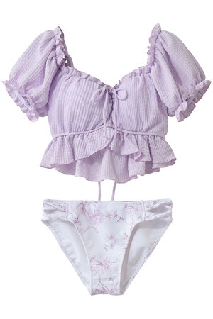 レイール(ﾐｽﾞｷﾞ)/Reir(水着)の【San-ai Resort】【楽盛り水着】パフスリーブワイヤービキニ(180400/180401)