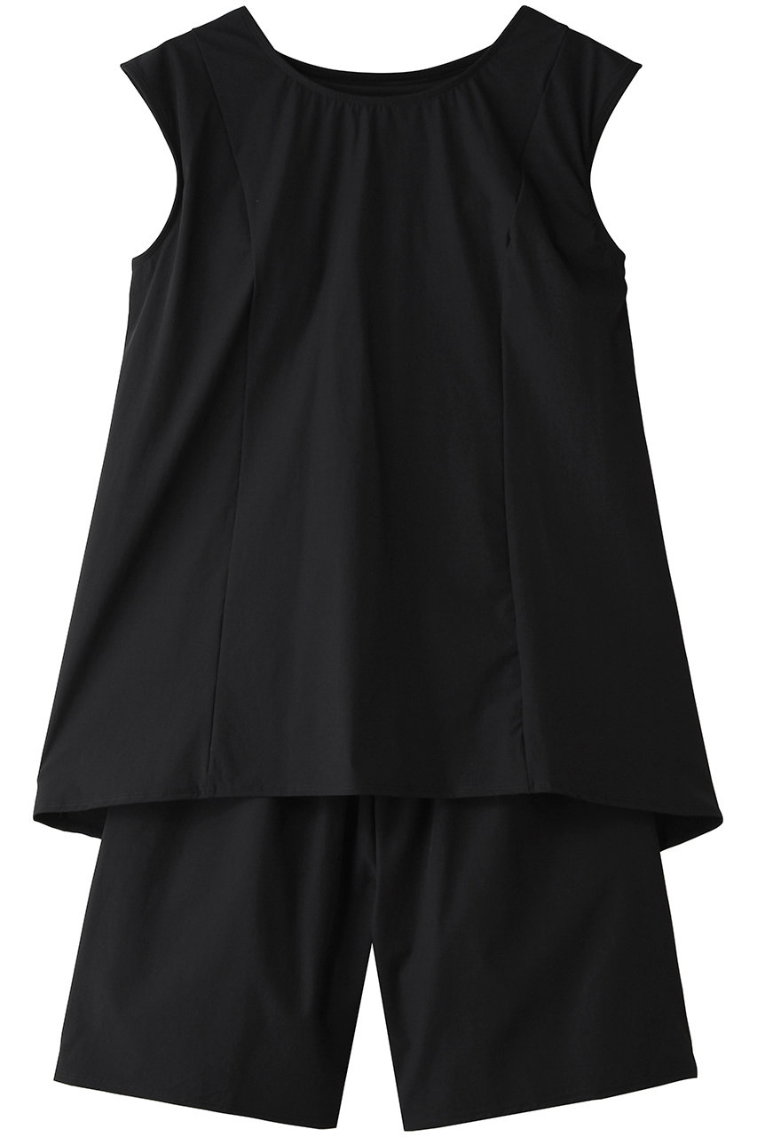 レイール（ミズギ）/Reir（水着）の【San-ai Resort】ノースリーブキュロット3点セット【UPF50＋】(ブラック/55-52-6-3013)