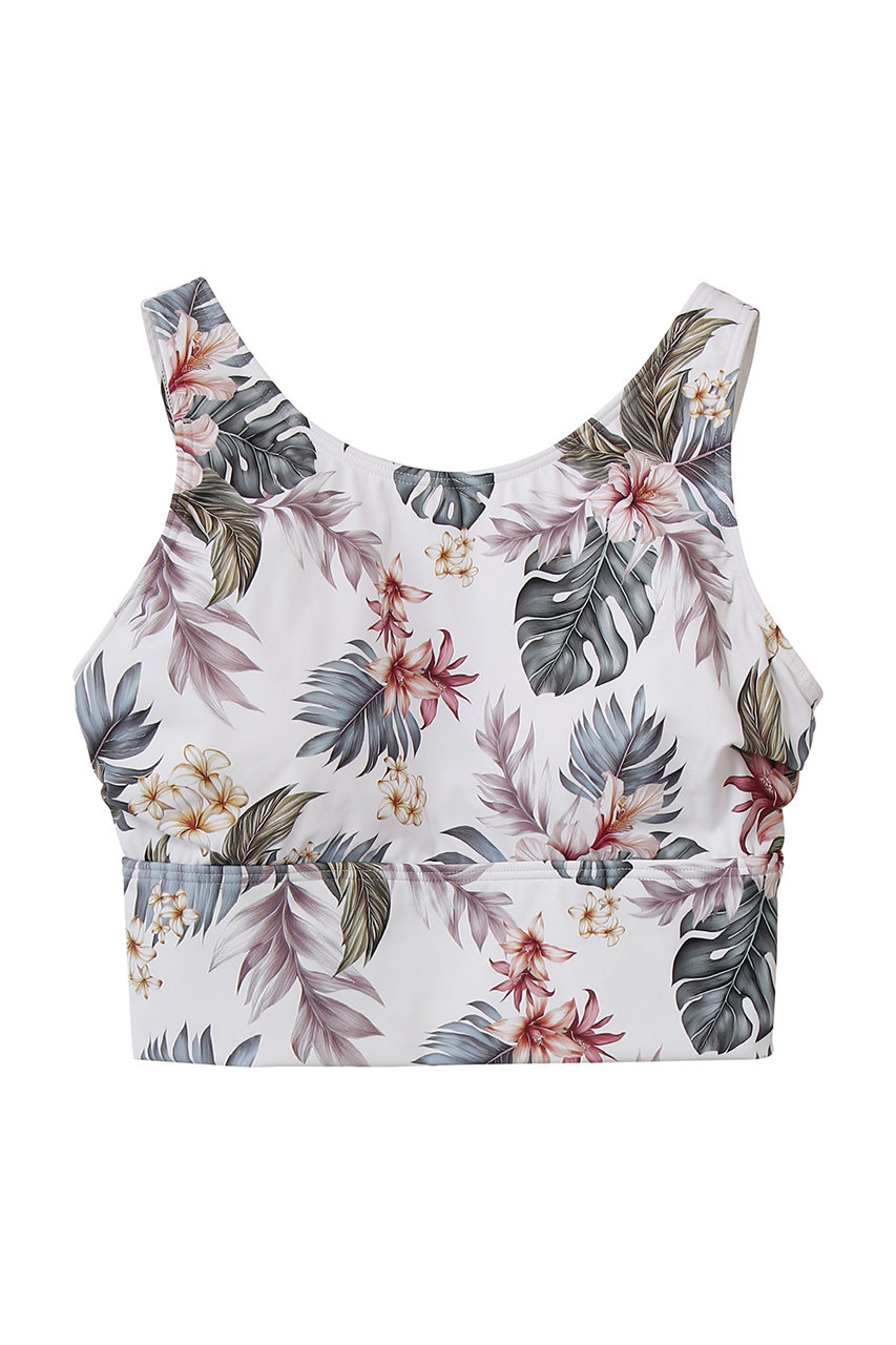 Reir（swim wear） プリントブラトップ【水陸両用】 (ホワイト, 75(L)) レイール（ミズギ） ELLE SHOP