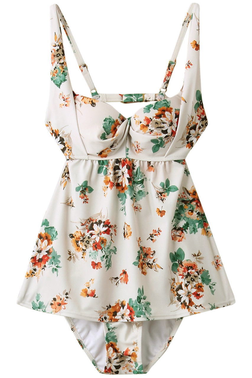 Reir 水着 レイール ﾐｽﾞｷﾞ Coral Veil Classic Flower Wアップタンキニ ホワイト の通販 Elleshop エル ショップ