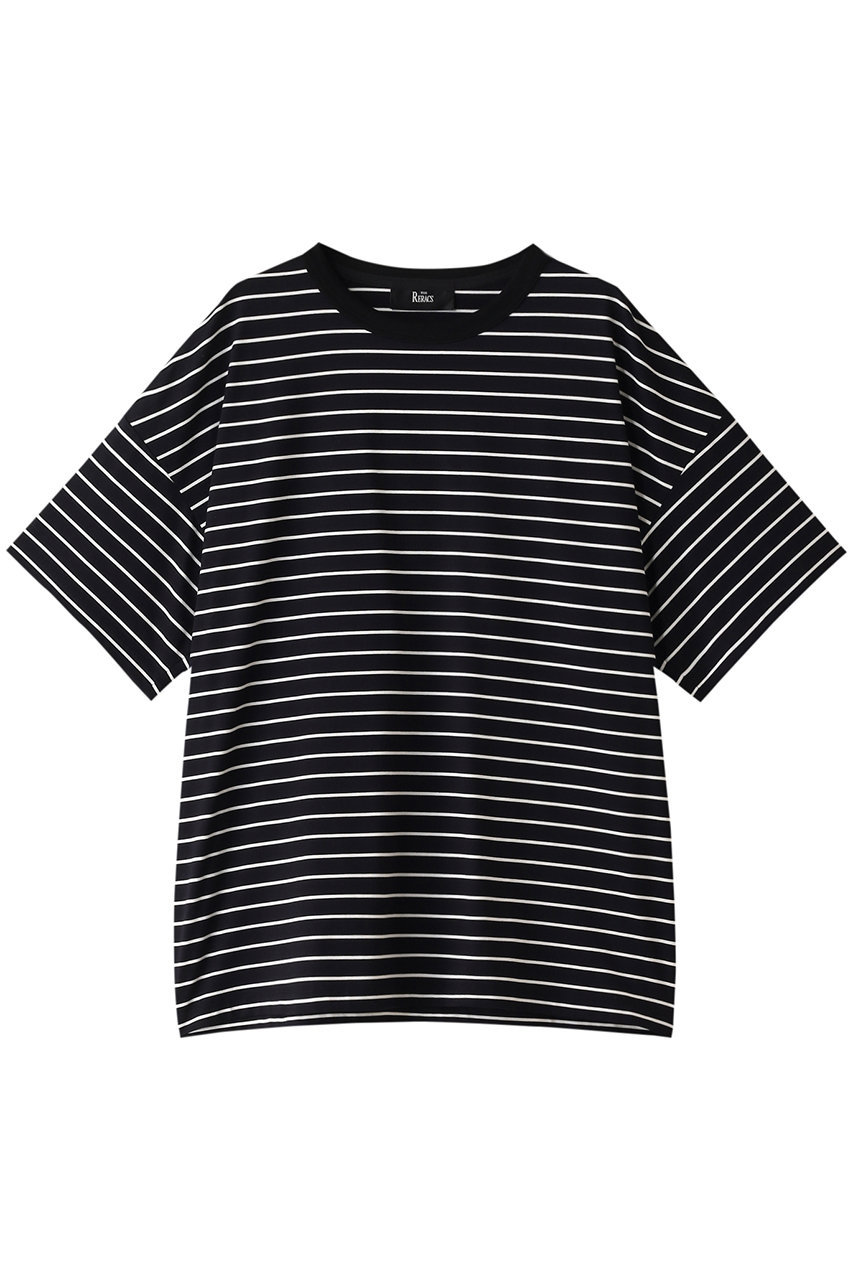 THE RERACS ザ・リラクス 【予約販売】メンズ(MENS)オーバーサイズTシャツ ネイビーボーダー