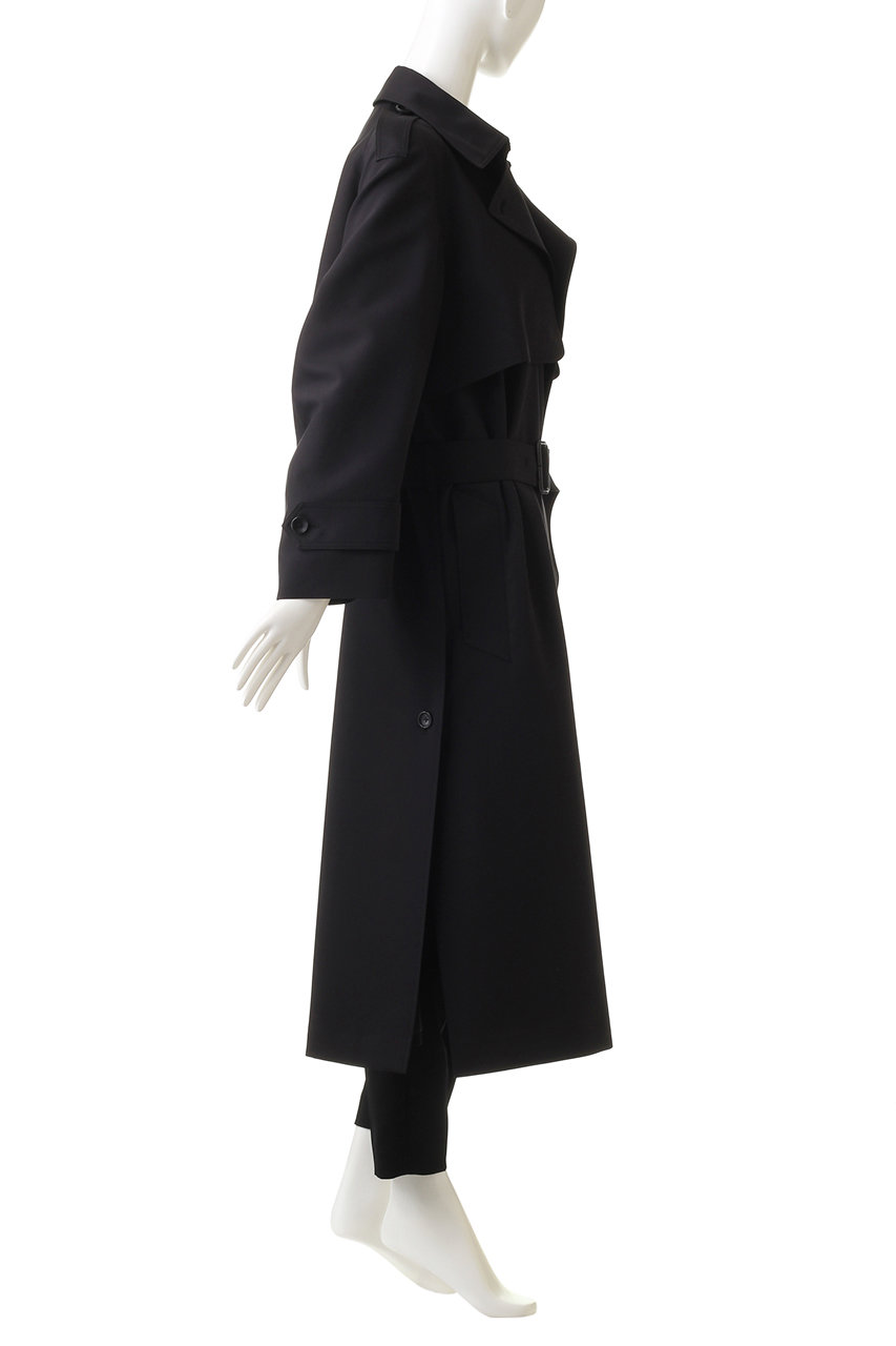 The Reracs ザ リラクス シングルトレンチコート ブラック の通販 Elleshop エル ショップ