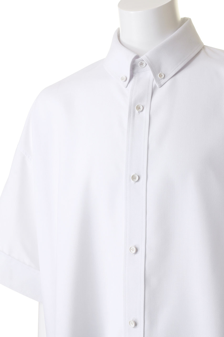 ＜THE RERACS （ザ リラクス）＞フレア ポロシャツ WHITE 50%OFF】THE RERACS ザ・リラクス VネックTシャツ ホワイト RECT