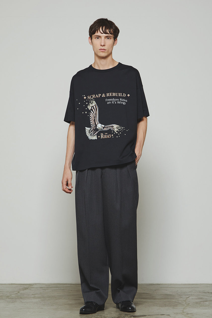 THE RERACS(ザ・リラクス)｜【ELLE SHOP 15th限定】【UNISEX】EX.EAGLEプリントTシャツ/ブラック  の通販｜ELLESHOP・(エル・ショップ)