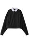 【予約販売】クレリックロングスリーブショートポロシャツ ザ・リラクス/THE RERACS ブラックストライプ
