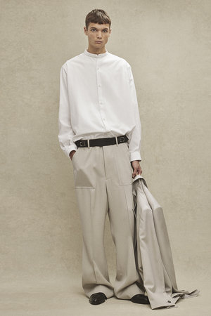 ザ・リラクス/THE RERACSの【MEN】バンドカラーシャツ(110400/110403)