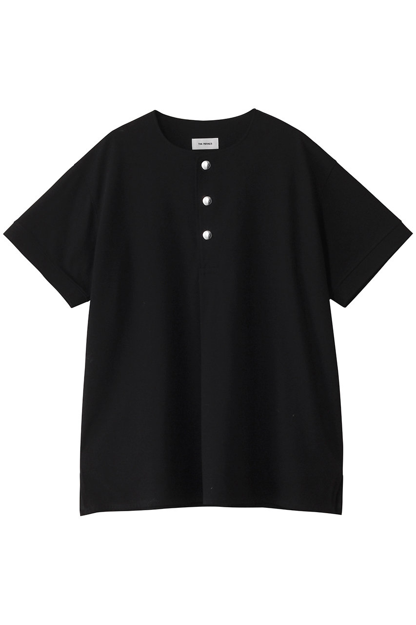 ザ・リラクス/THE RERACSの【予約販売】【MEN】フロントタックヘンリーネックTシャツ(ブラック/25SS-RECS-477-J)