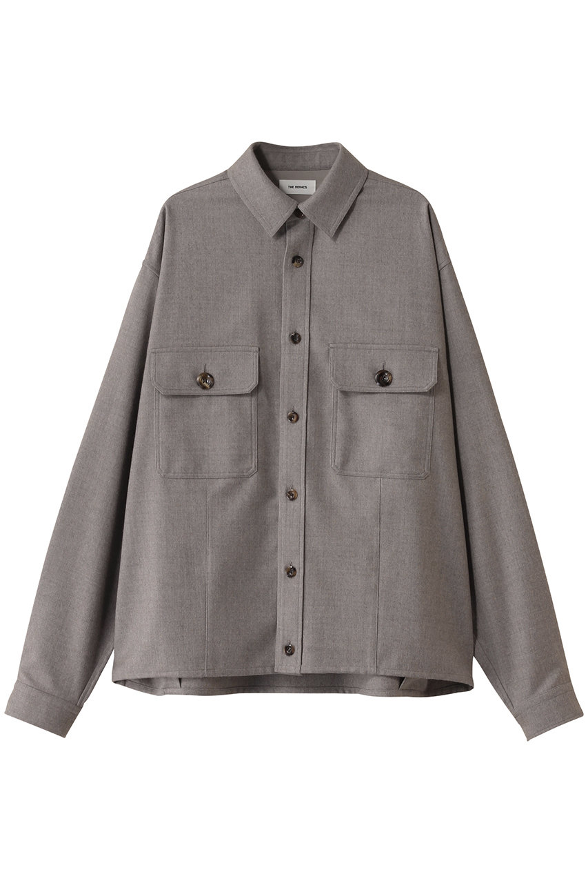 THE RERACS CPOショートシャツ (グレージュ, 2(38)) ザ・リラクス ELLE SHOP THE RERACS CPOショートシャツ (グレージュ, 2(38)) ザ・リラクス ELLE SHOP