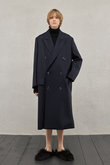 ダブルピークドテーラードコート