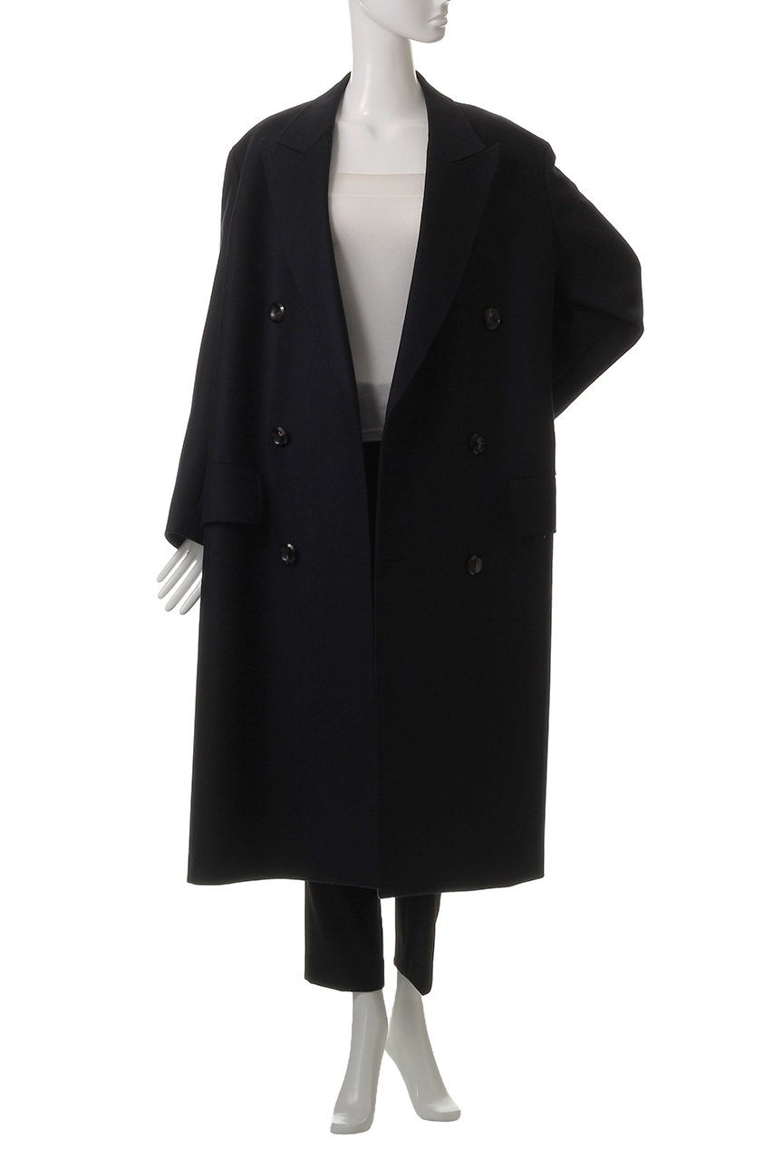 THE RERACS(ザ・リラクス)｜ダブルピークドテーラードコート/ダーク