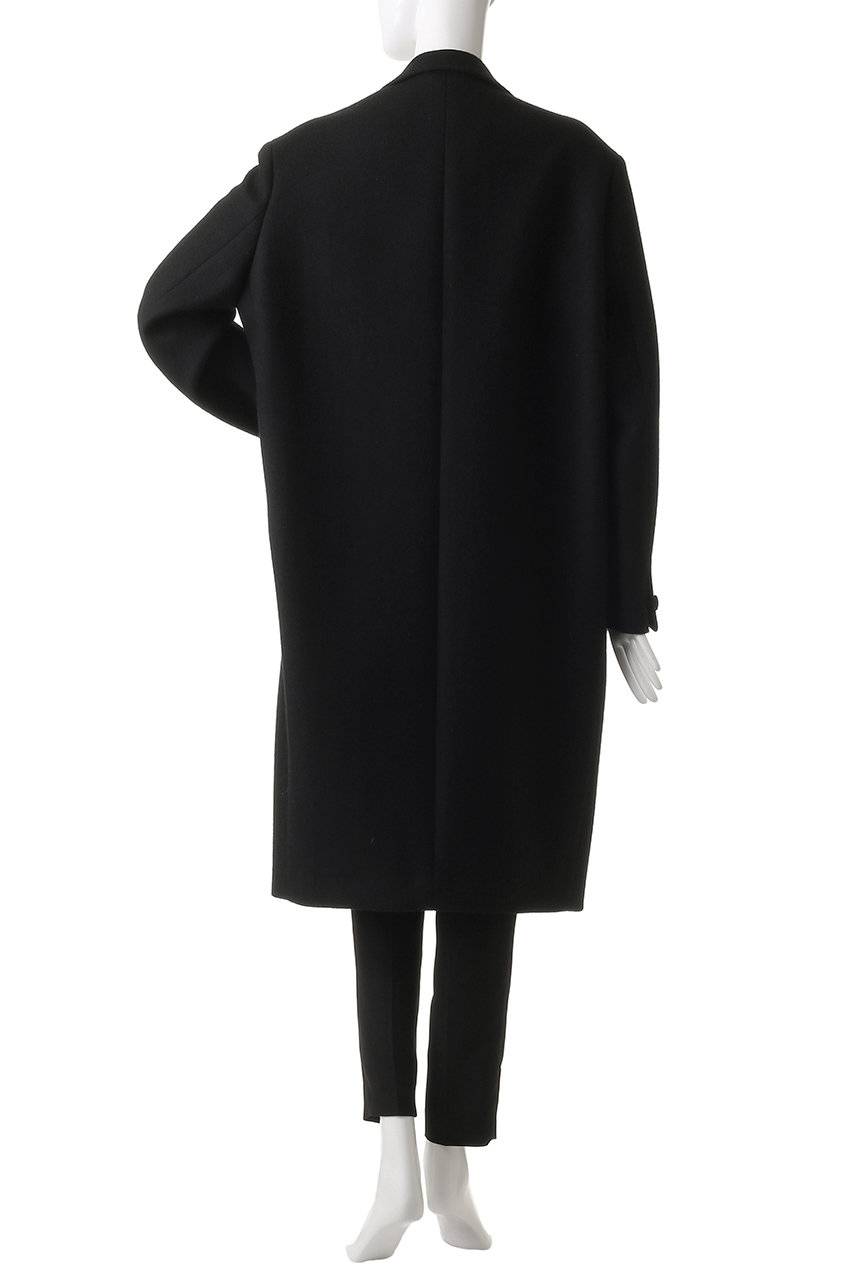 美品　THE RERACS リラクス　シルク　ウール　コート　ブラック　ウール THE RERACS│ザ・リラクス / THE LOOSE CHESTER COAT(BLACK)