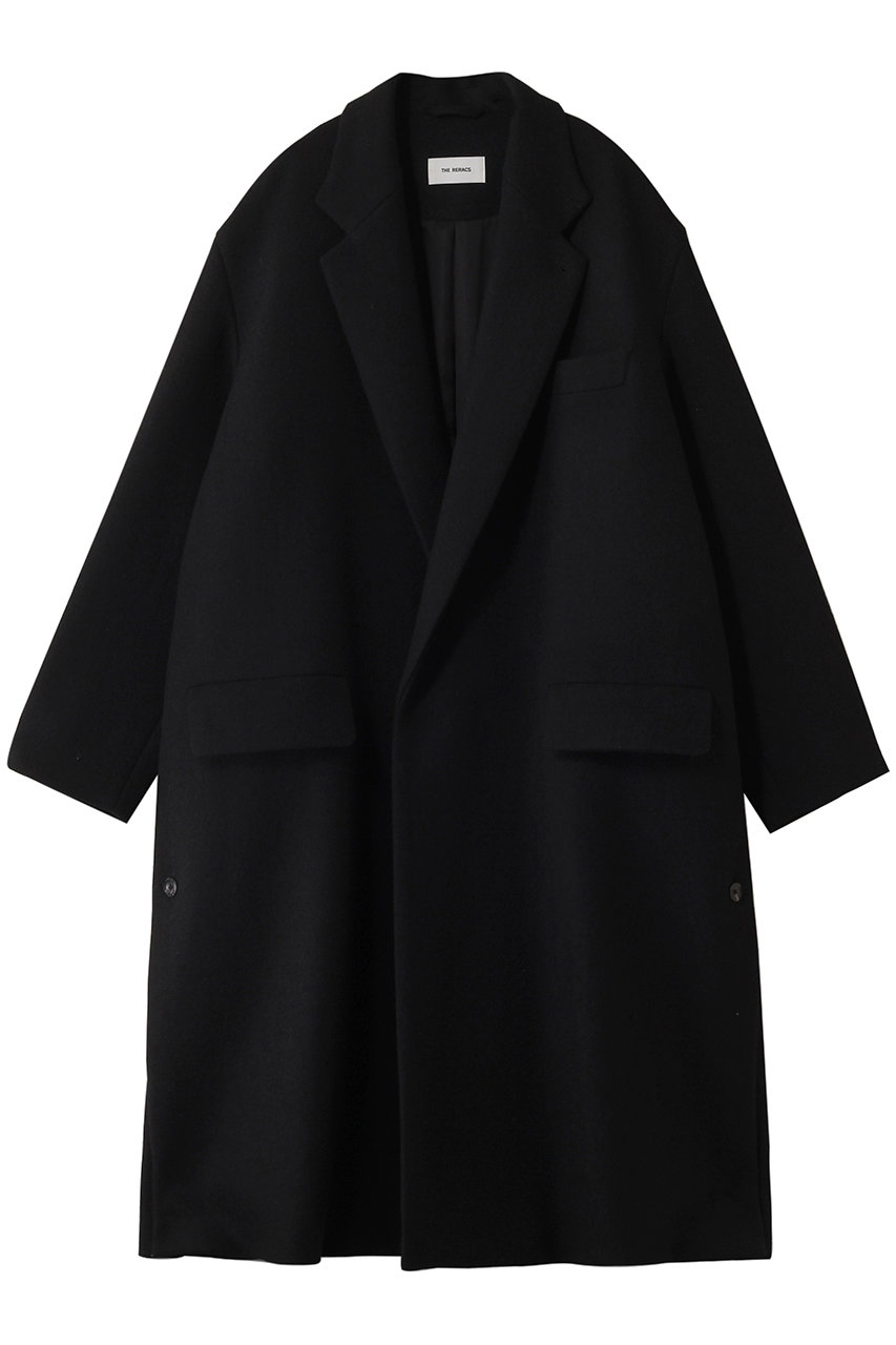 THE RERACS ルーズチェスターコート (ブラック, 1(36)) ザ・リラクス ELLE SHOP THE RERACS ルーズチェスターコート (ブラック, 1(36)) ザ・リラクス ELLE SHOP